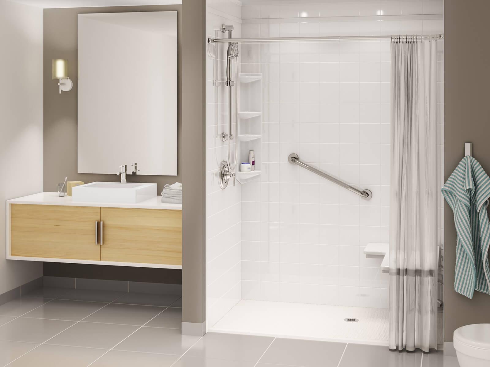 Safe, Easy-Access Walk-in Showers for Bathrooms