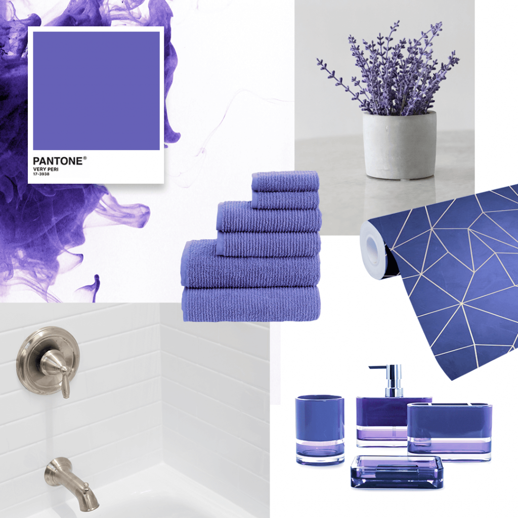 Design board of the pantone color of the year very peri